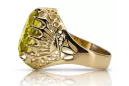 Ring Vintage Schmuck Gelber Peridot 14 Karat Gelbgold vrc020y